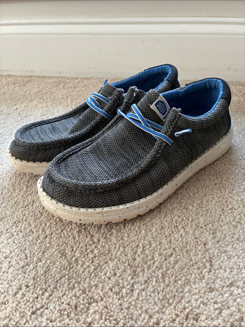 Boy’s Hey Dude Charcoal Grey & Royal Blue